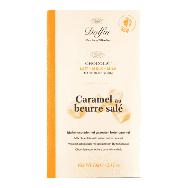 Tablette de chocolat au lait 37%-Dolfin-Caramel au beurre salé