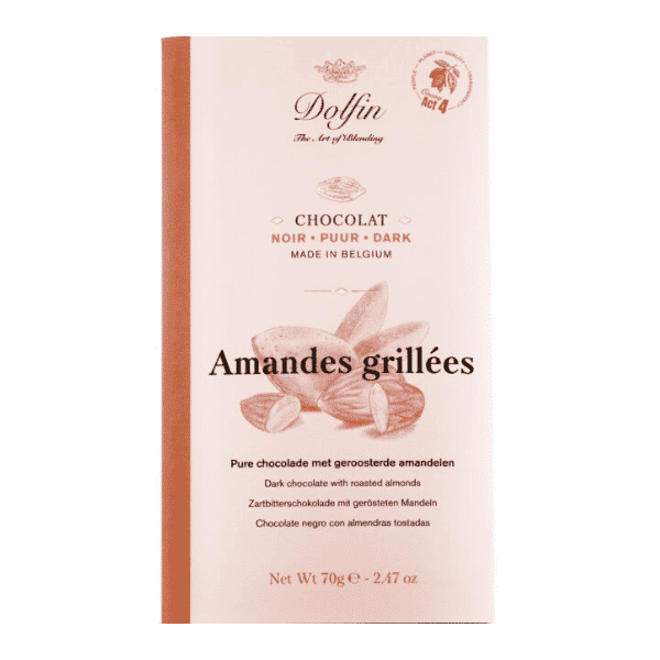 Tablette chocolat noir 60% -Dolfin-Amandes grillées