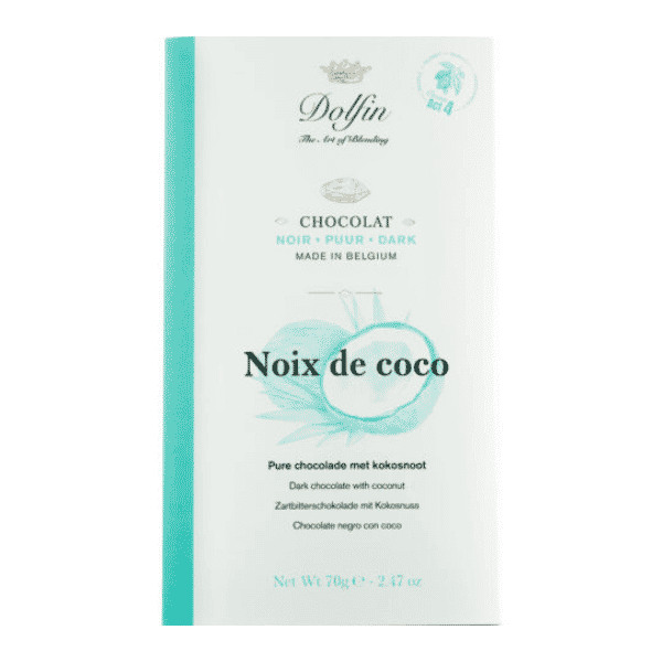 Tablette chocolat noir 60% -Dolfin-Noix de coco