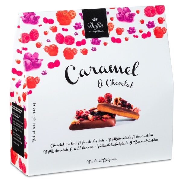 Caramel et chocolats au lait fruits des bois-dolfin